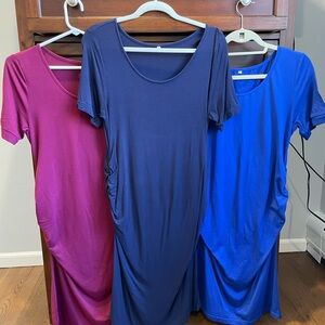 Bundle of 3 short sleeved maternity dresses size large